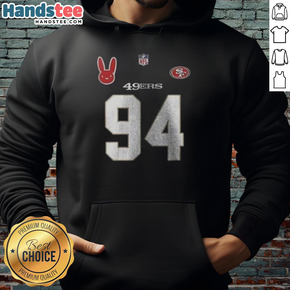 nice-san-francisco-49ers-bad-bunny-benito-2025-2026-hoodie Alt Text: Stylish Nice San Francisco 49ers Bad Bunny Benito hoodie for 2025-2026, showcasing team spirit and trendy design.