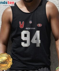 Stylish Nice San Francisco 49ers Bad Bunny Benito 2025-2026 tank top featuring vibrant colors and trendy design.