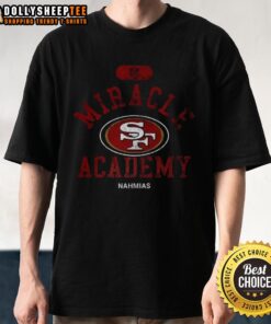 San Francisco 49ers NFL Miracle Academy Nahmias T-Shirt in vibrant colors, perfect for fans and collectors.