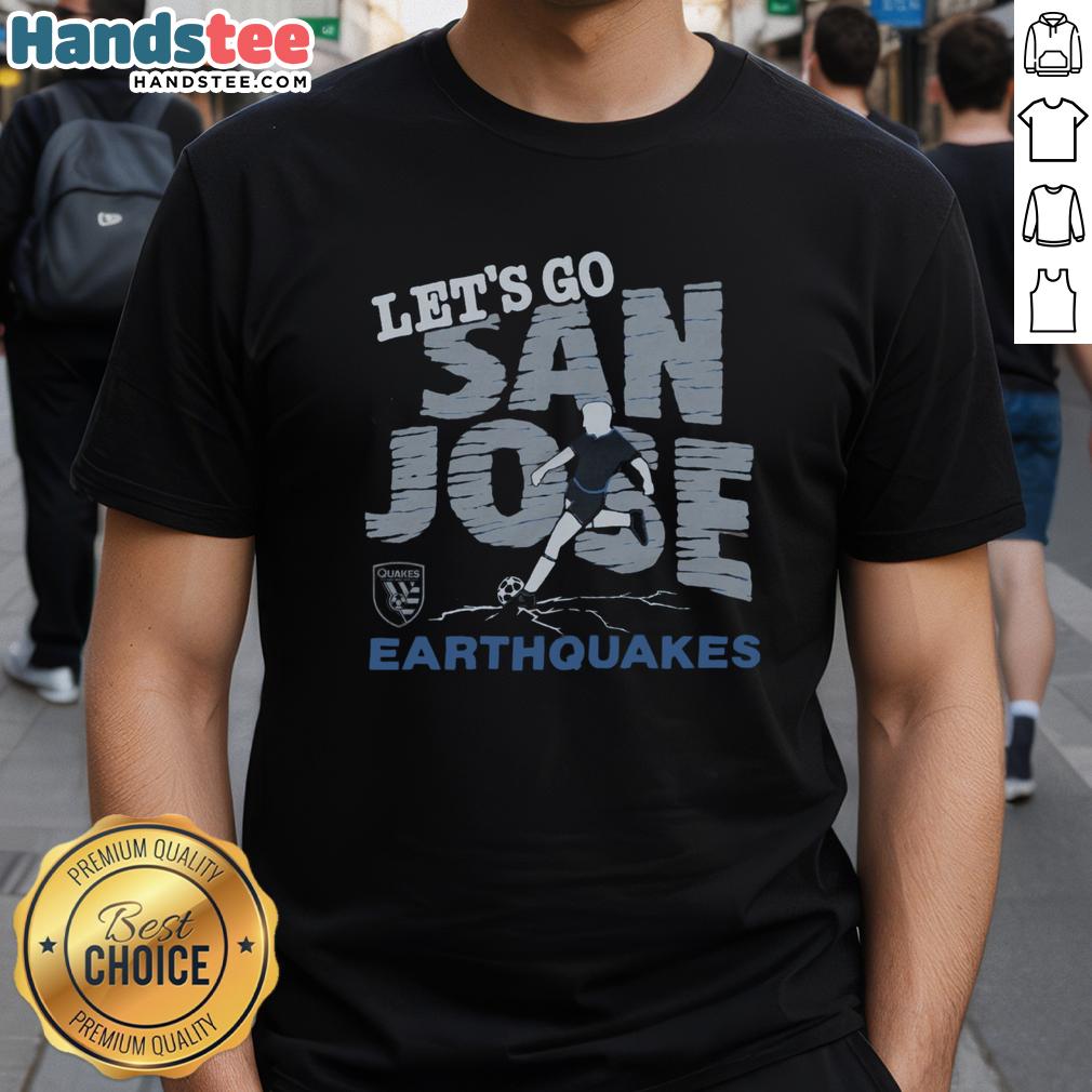 nice-san-jose-earthquakes-lets-go-san-jose-t-shirt-1 Nice San Jose Earthquakes 'Let's Go San Jose' T-shirt featuring team colors and logo, perfect for fans.