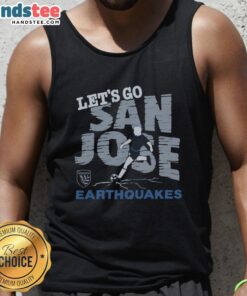 Nice San Jose Earthquakes 'Let's Go San Jose' tank top featuring team colors and logo, perfect for fans and game days.