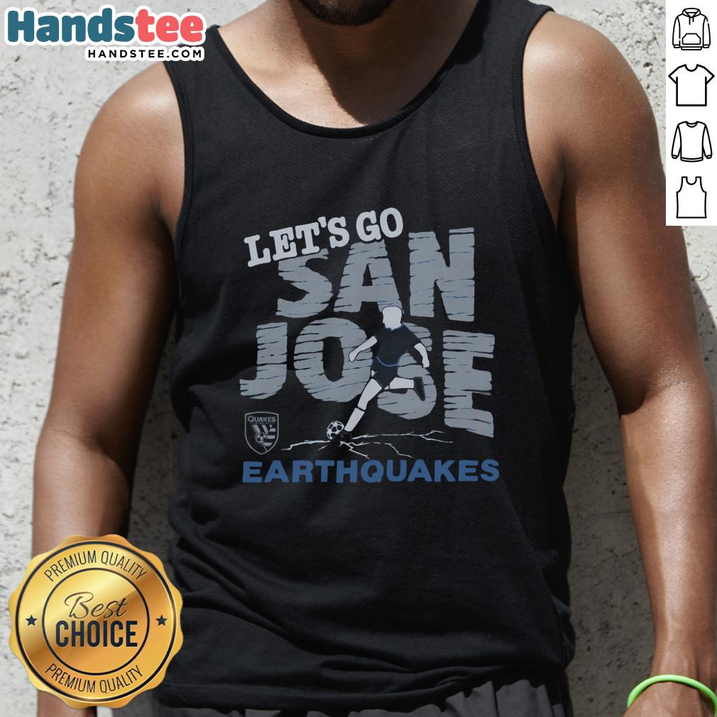 nice-san-jose-earthquakes-lets-go-san-jose-tank-top Nice San Jose Earthquakes 'Let's Go San Jose' tank top featuring team colors and logo, perfect for fans and game days.