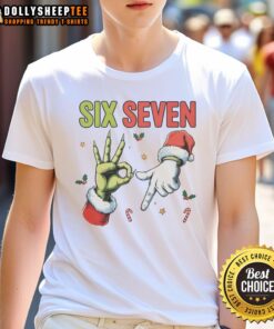 Funny Nice Six Seven 6 7 67 Meme Christmas T-Shirt design featuring festive graphics and holiday humor.