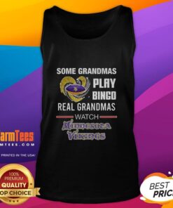 Grandmas enjoying bingo and watching Minnesota Vikings football in stylish Diamond Heart tank tops.
