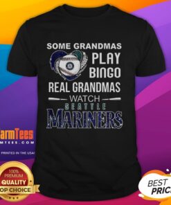 Grandmas in a Seattle Mariners baseball tee, showcasing the fun of playing bingo and supporting their favorite team.