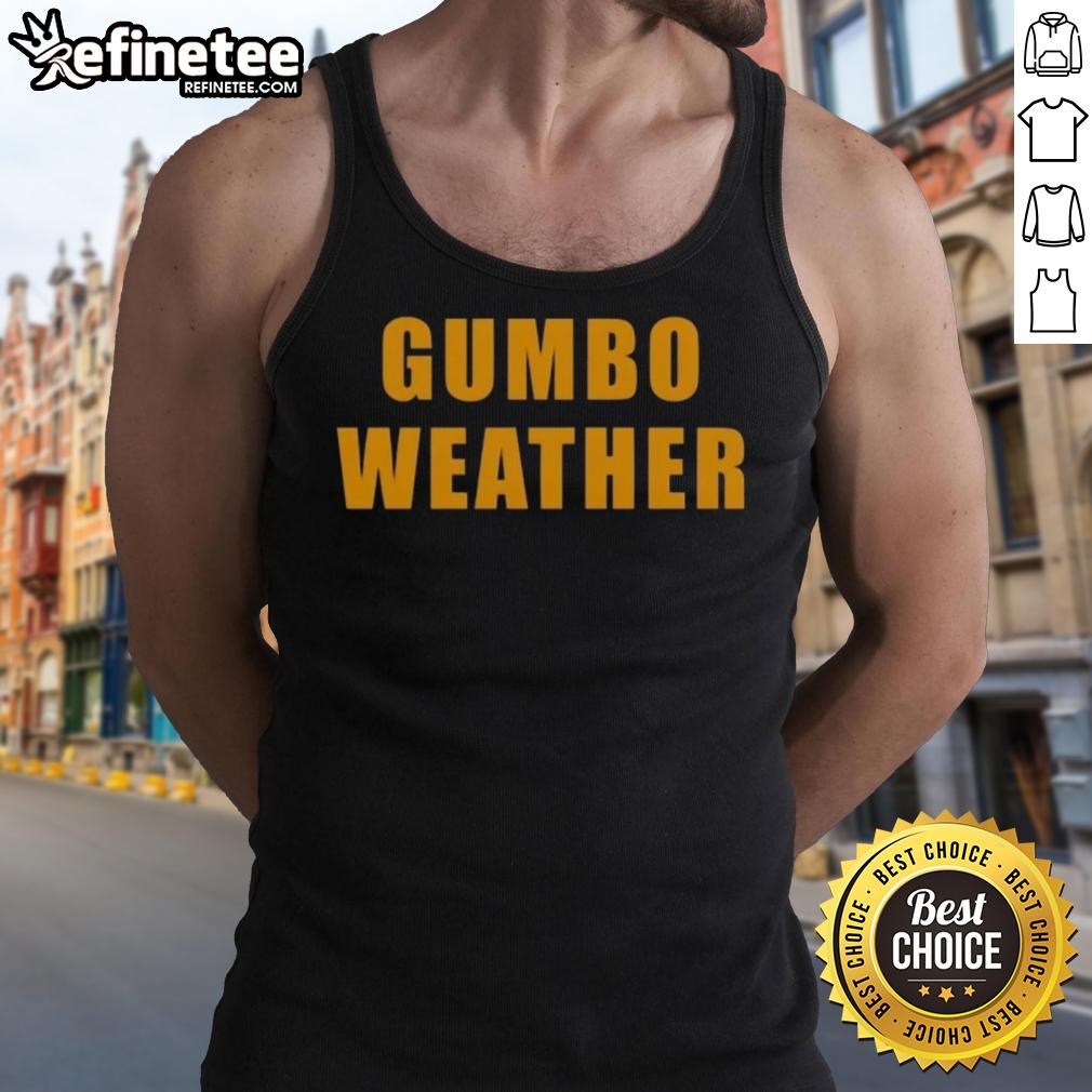 nice-t-bob-hebert-wear-gumbo-weather-tank-top Nice T Bob Hebert wearing a Gumbo Weather tank top, showcasing vibrant colors and a relaxed summer vibe.