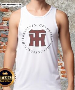 Nice Talking Heads 1982 tank top featuring iconic band logo and vibrant colors, perfect for music fans and collectors.