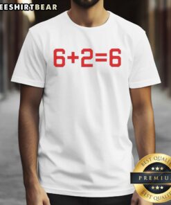 Nice Tampa Bay Buccaneers Baker Mayfield and Emeka Egbuka 6 + 2 = 6 T-Shirt featuring team colors and player graphics.