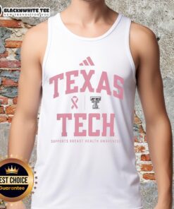 Nice Texas Tech Red Raiders Sideline 2025 Breast Cancer Health Awareness Tank Top in vibrant colors for game day.
