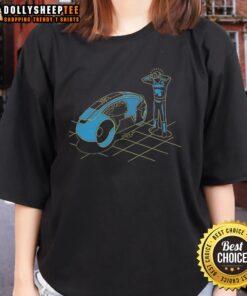Sheldon Cooper Tron Ladies Tee from The Big Bang Theory featuring vibrant graphic design and stylish cut for fans.