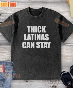 Nice thick Latinas wearing a stylish washed T-shirt, showcasing confidence and trendy fashion in a vibrant setting.