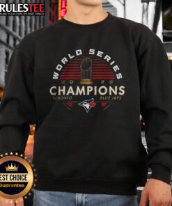 2025 World Series Champions Toronto Blue Jays sweatshirt featuring a stylish design celebrating MLB victory.