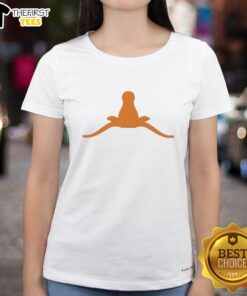 Funny rivalry ladies tee featuring Texas horns down design, perfect for game day and sports enthusiasts.