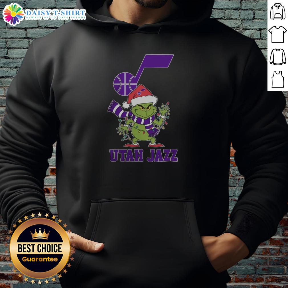 Nice Utah Jazz Christmas Grinch Santa Hat Holiday 2025 Hoodie Nice Utah Jazz Christmas Grinch Santa Hat hoodie for holiday 2025, featuring festive design and team colors.
