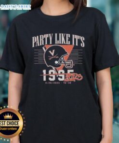 Alt Text: Ladies tee featuring 'Nice Uva Football Party Like It's 2025' design, perfect for game day and football fans.