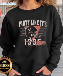 Nice Uva Football Party Like It's 2025 Sweatshirt in vibrant colors, perfect for game day celebrations and fan apparel.