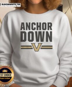 Alt Text: Vanderbilt Commodores Anchor Down sweatshirt in black, featuring the team's logo and a stylish design for fans.