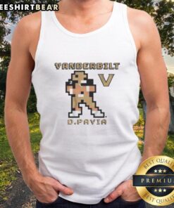 Diego Pavia wearing a retro baller tank top showcasing Nice Vanderbilt Football design, perfect for sports fans.