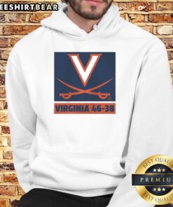 Nice Virginia Cavaliers Football 46-38 logo hoodie showcasing team spirit and style for fans.