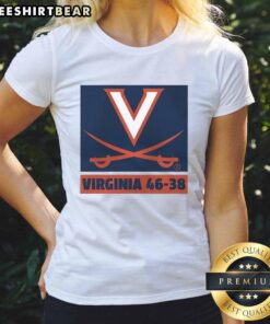 Virginia Cavaliers football logo on a ladies tee, featuring a stylish design perfect for fans and casual wear.
