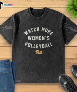 Women's Pittsburgh Panthers washed t-shirt featuring a stylish design for volleyball fans, perfect for game day.