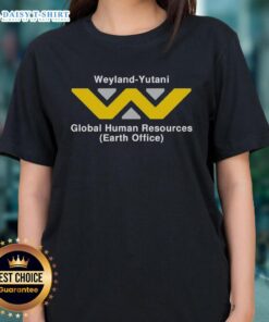 Stylish Weyland-Yutani Global Human Resources ladies tee featuring a modern design, perfect for fans of the franchise.
