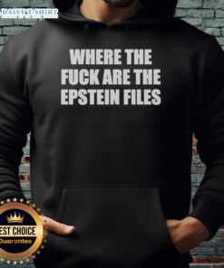 Nice hoodie featuring 'Where the F*ck Are the Epstein Files?' text, perfect for casual wear and expressing curiosity.