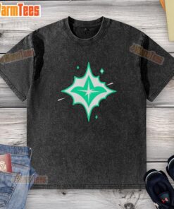 Nice white lily cookie design on a washed t-shirt from Cookie Run Kingdom, perfect for fans and casual wear.