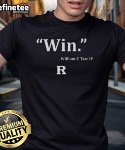 William F. Tate IV wearing a Rutgers Scarlet Knights football t-shirt, celebrating a nice win in college football.