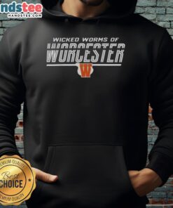 Burnt orange hoodie featuring Nice Worcester Red Sox Wicked Worms of Worcester design, perfect for fans and stylish wear.