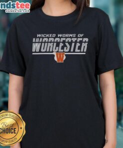 Worcester Red Sox Burnt Orange Ladies Tee featuring Wicked Worms design, perfect for fans of the team.