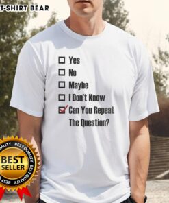 Alt Text: Nice Yes No Maybe I Don'T Know T-Shirt with tick box design, perfect for casual wear and fun conversations.