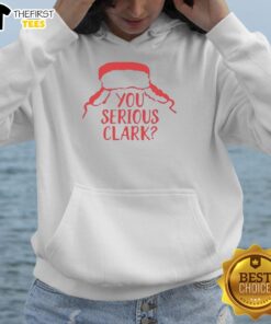 Nice You Serious Clark Holiday Christmas Hoodie in festive colors, perfect for cozy winter celebrations.