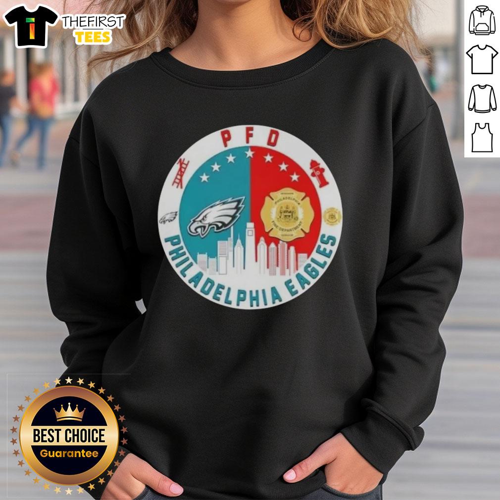 top-pfd-philadelphia-eagles-football-skyline-sweatshirt Philadelphia Eagles football skyline sweatshirt featuring team colors and logo, perfect for game day attire.