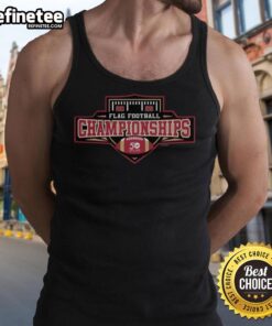 Official 2025 SOOH Flag Football Championships tank top featuring vibrant design and logo, perfect for fans and players.