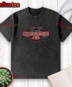 Official 2025 SOOH Flag Football Championships washed t-shirt featuring a vibrant design for fans and players.