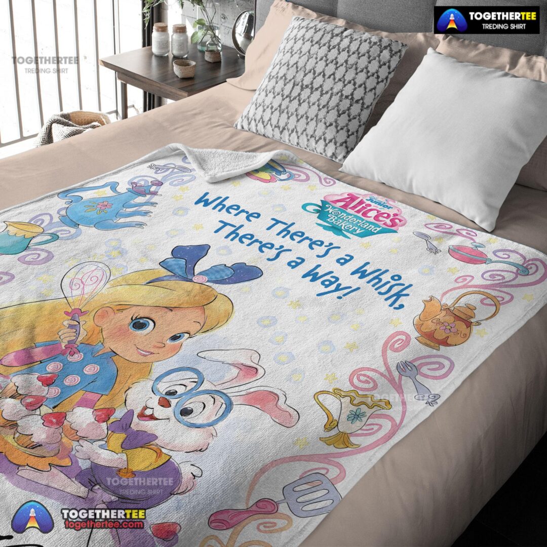 Official Alice's Wonderland Bakery Disney Junior Blanket Fleece Customized Blanket-mk-03