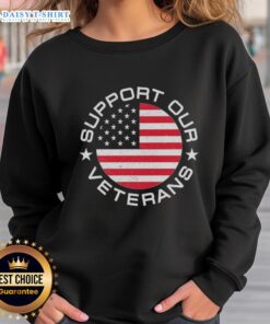 Alt Text: Official America Support Our Veterans Sweatshirt featuring patriotic design and comfortable fit for veterans' supporters.