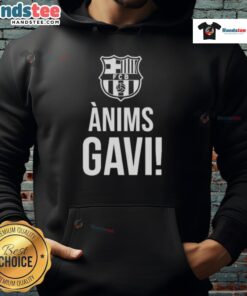 Official Barcelona Anims Gavi Support 2025 Hoodie featuring vibrant team colors and stylish design for fans.