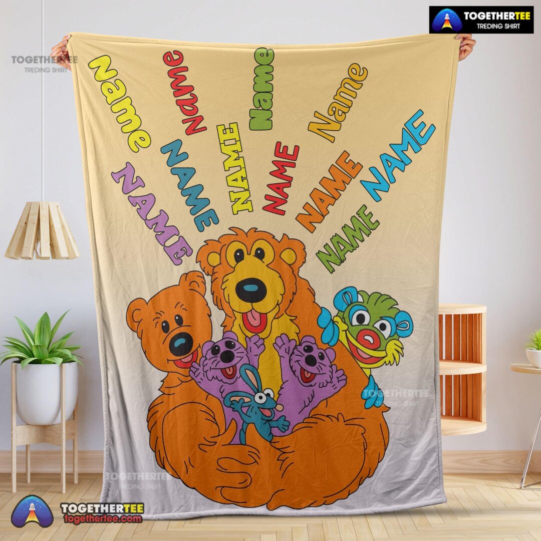 Official Bear In The Big Blue House Cartoon Blanket Fleece Customized Blanket-mk-01 (1)