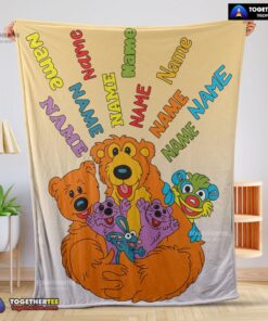 Official Bear In The Big Blue House Cartoon Blanket Fleece Customized Blanket