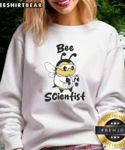 Official Bee Scientist Sweatshirt featuring a unique bee graphic, perfect for bee lovers and science enthusiasts.