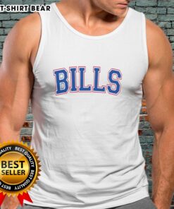 Official Bills Football Team Varsity Tank Top in blue, featuring logo and sporty design perfect for fans.