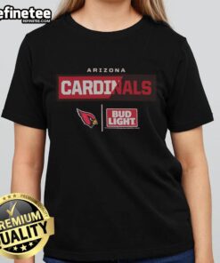 Official Bud Light Arizona Cardinals Team Ladies Tee featuring team colors and logo, perfect for game day style.