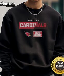 Official Bud Light Arizona Cardinals team sweatshirt featuring vibrant team colors and logo, perfect for game day wear.
