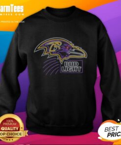 Official Bud Light Baltimore Ravens Sweatshirt featuring team logo and vibrant colors for ultimate fan style.