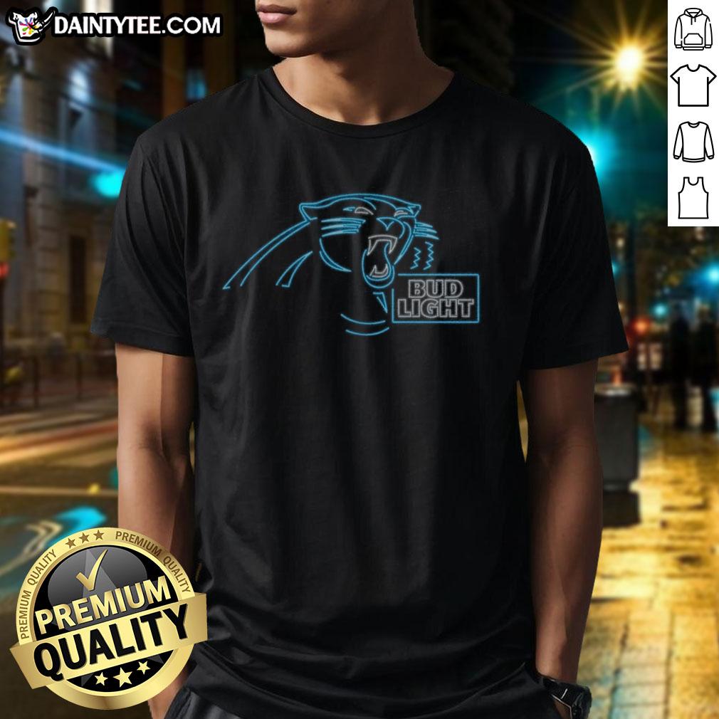 official-bud-light-carolina-panthers-t-shirt-1 Official Bud Light Carolina Panthers T-Shirt featuring team colors and logo, perfect for fans and game day attire.