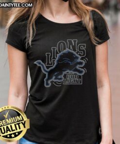 Official Bud Light Detroit Lions ladies tee featuring team logo, perfect for fans showing support in style.