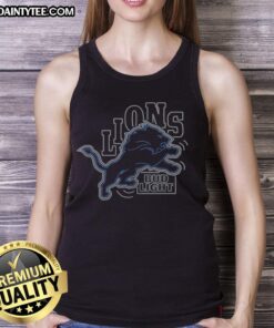 Official Bud Light Detroit Lions tank top featuring team logo and vibrant colors, perfect for game day apparel.