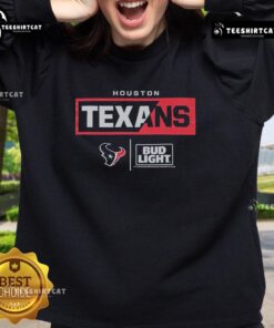 Alt Text: Official Bud Light Houston Texans team sweatshirt featuring team logo and colors, perfect for game day wear.